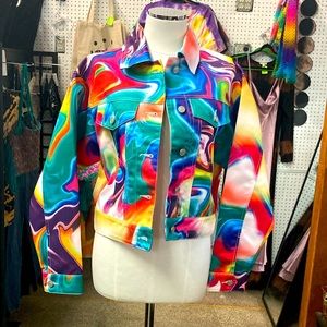 AZALEA WANG swirly cropped jacket